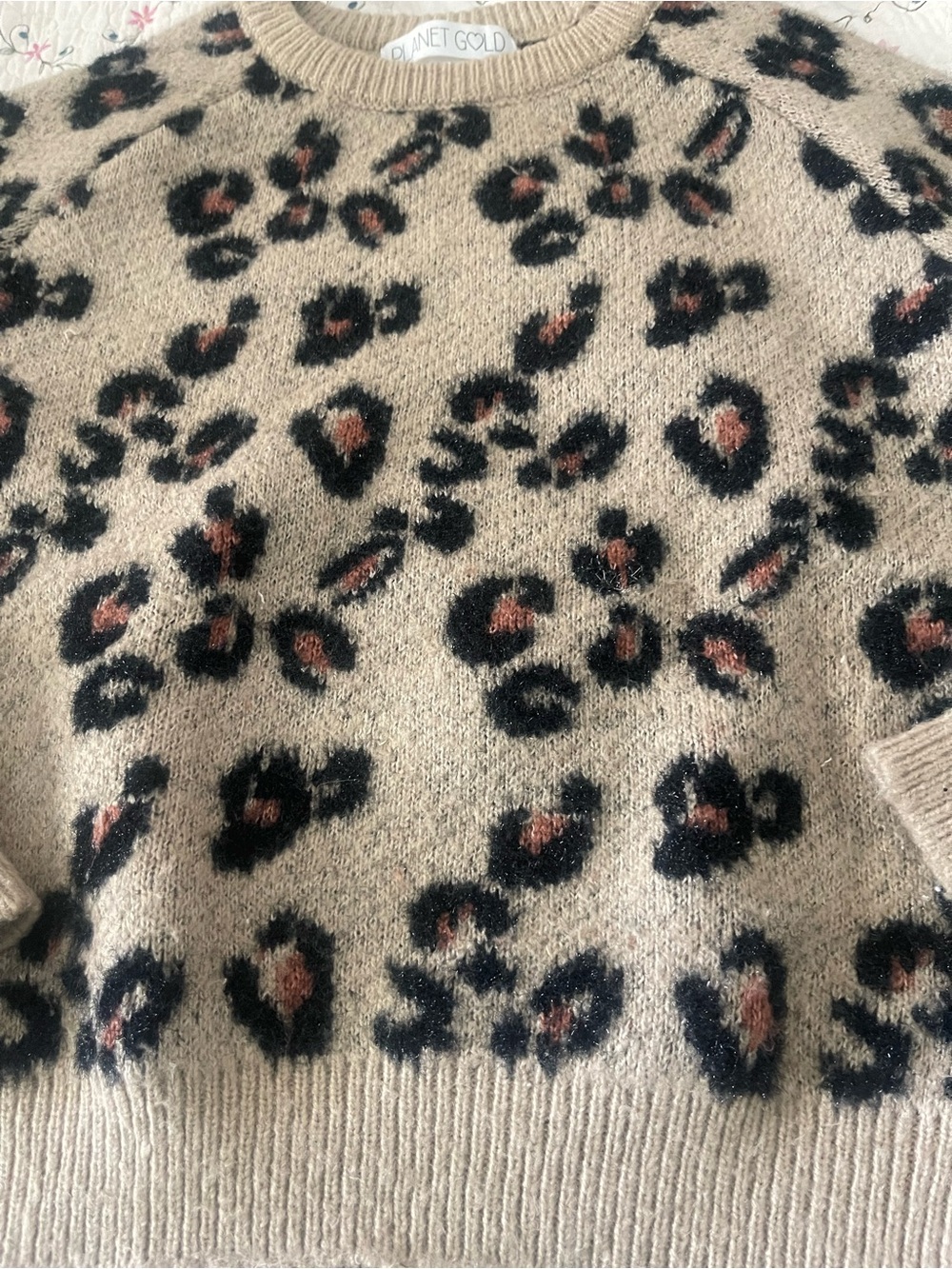 Leopard Cable  Sweater - Picture 2 of 4